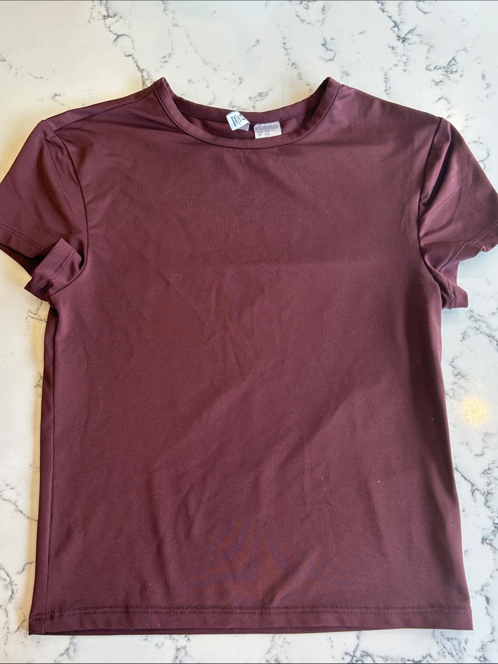 Divided Women's Short Sleeve Crewneck Tee - Burgundy Plum